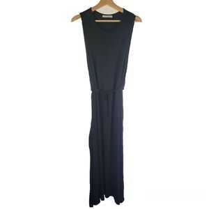 Louise Kennedy Elegant Black Sleeveless Wrap-Around Dress